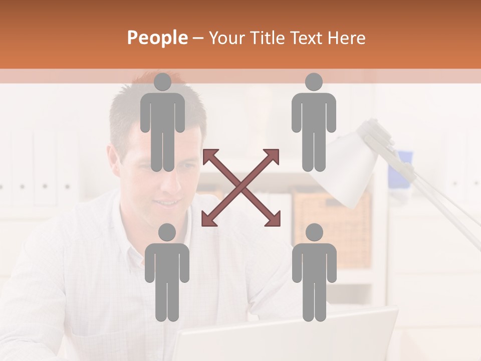 Working On A Laptop PowerPoint Template