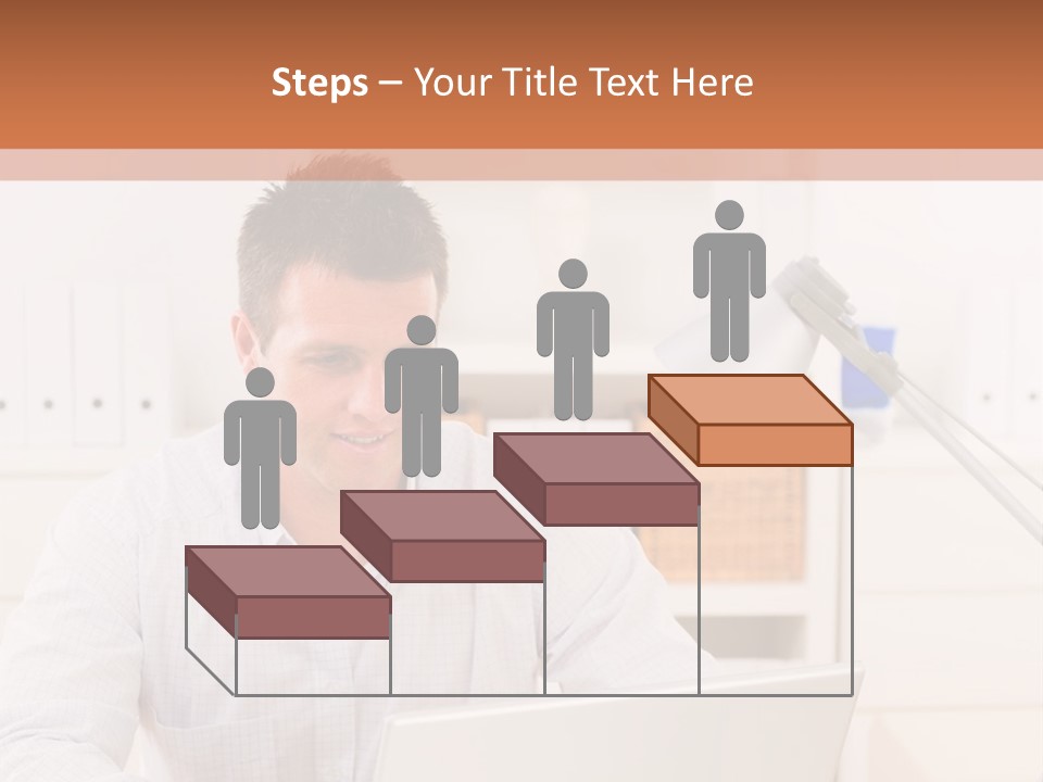 Working On A Laptop PowerPoint Template