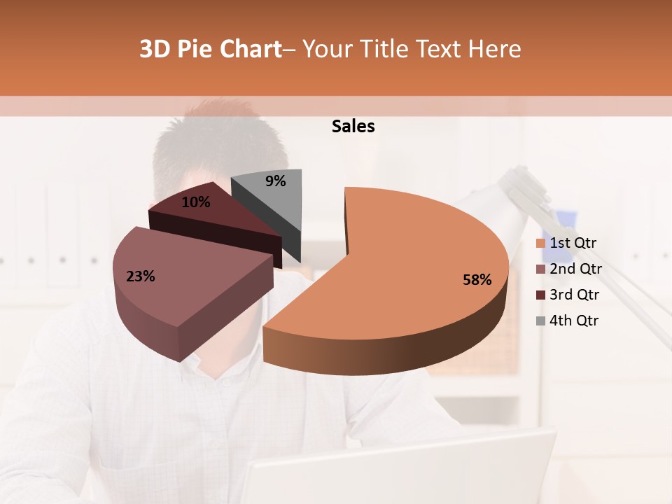 Working On A Laptop PowerPoint Template