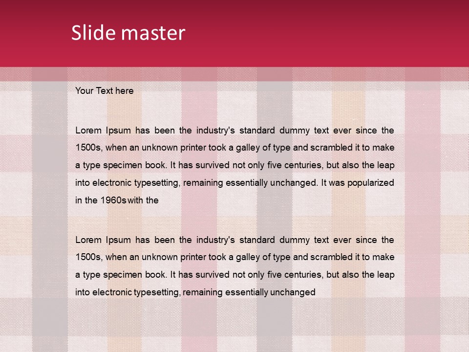Checkered Tablecloth PowerPoint Template