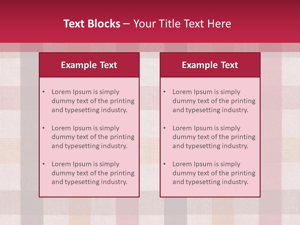 Checkered Tablecloth PowerPoint Template