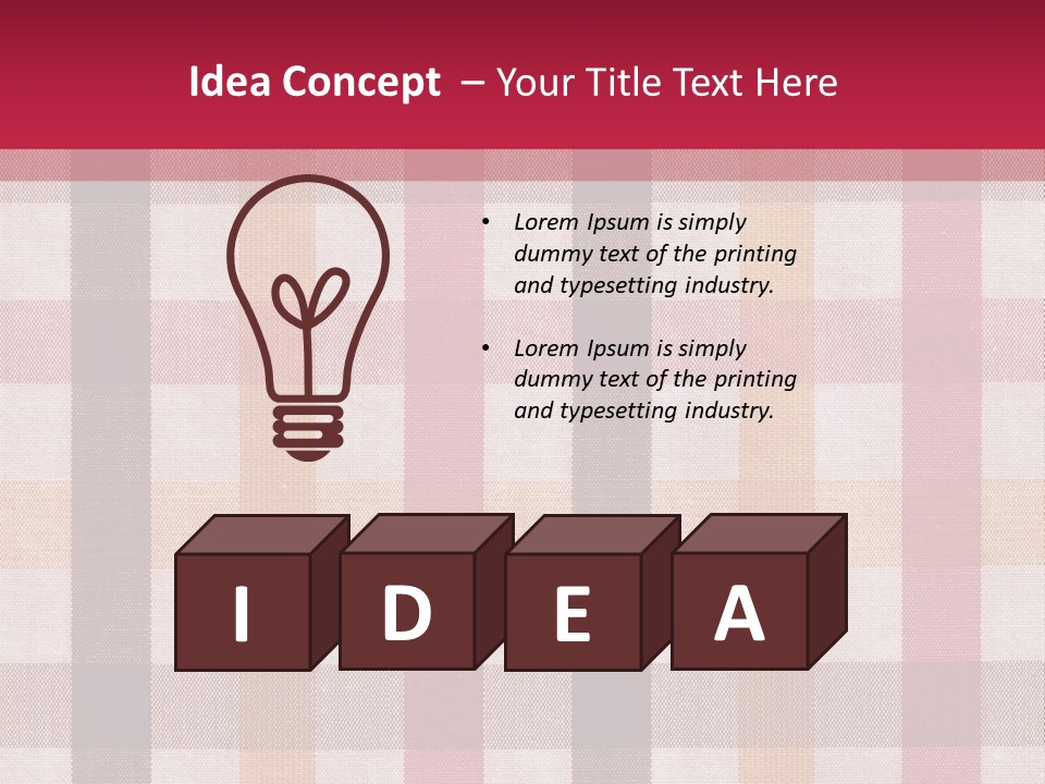 Checkered Tablecloth PowerPoint Template