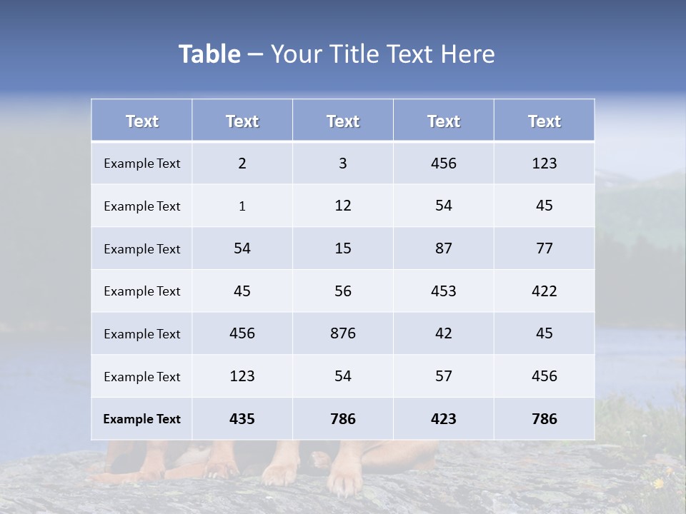 Two Dogs On The River Bank PowerPoint Template