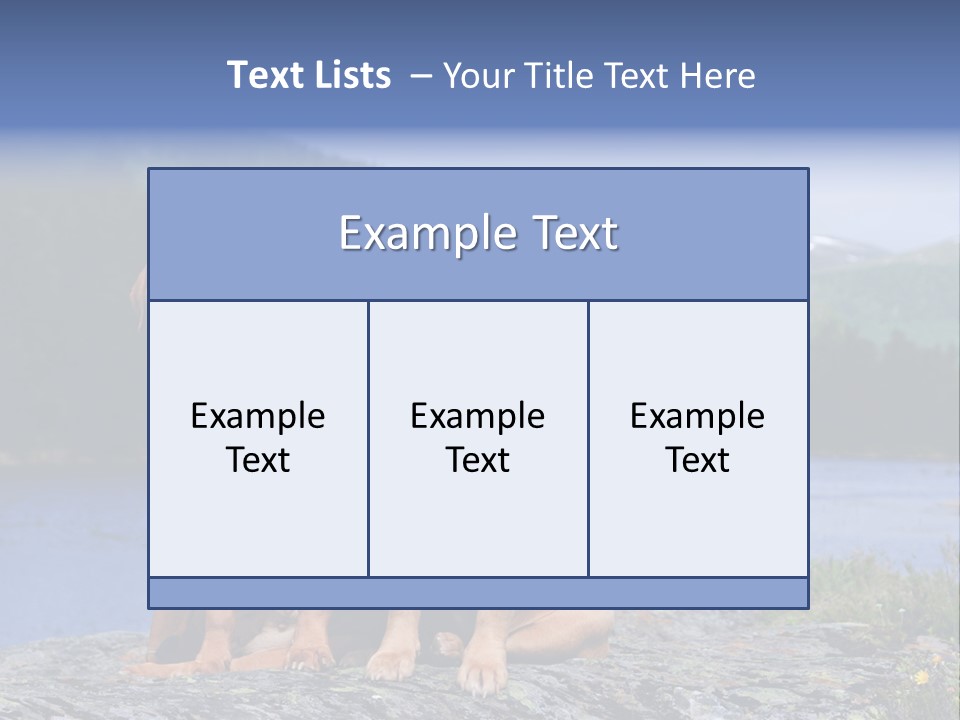 Two Dogs On The River Bank PowerPoint Template