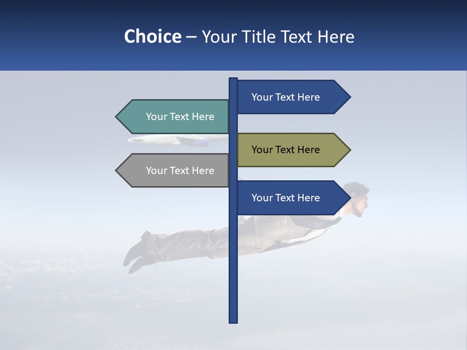 Arrive Without A Parachute PowerPoint Template
