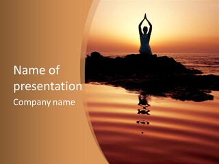 Meditation By The Sea PowerPoint Template