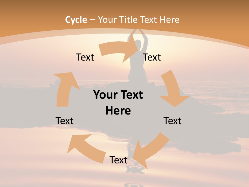 Meditation By The Sea PowerPoint Template