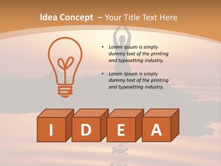 Meditation By The Sea PowerPoint Template