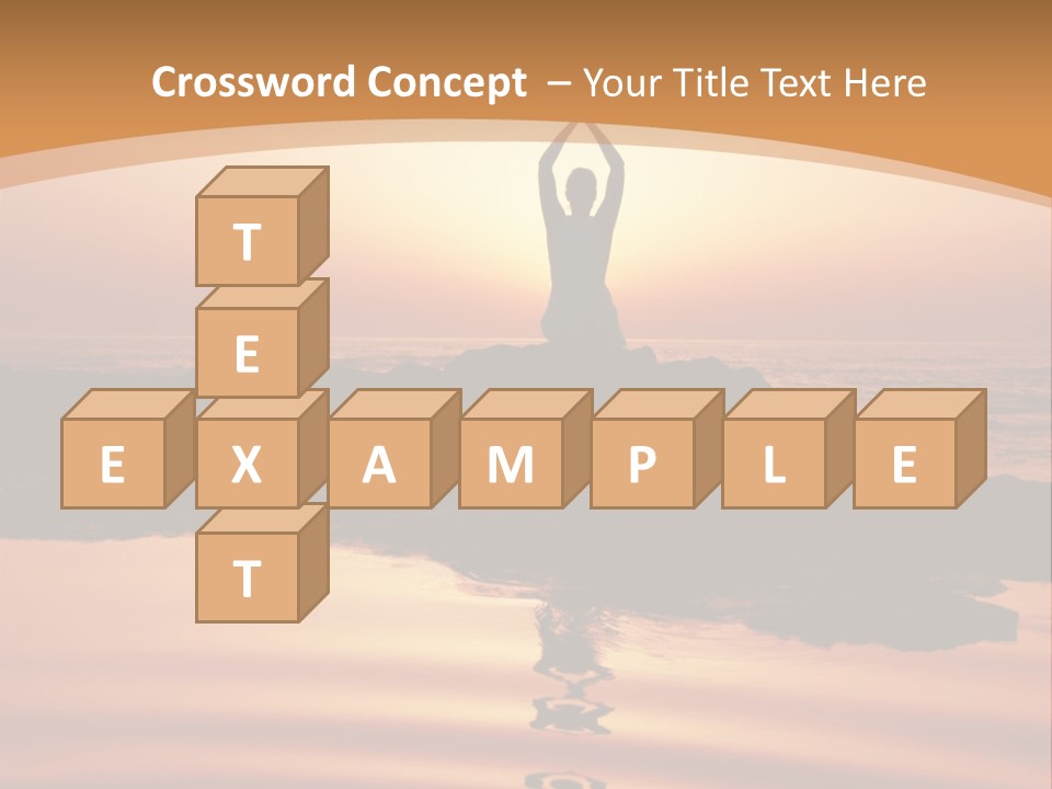 Meditation By The Sea PowerPoint Template