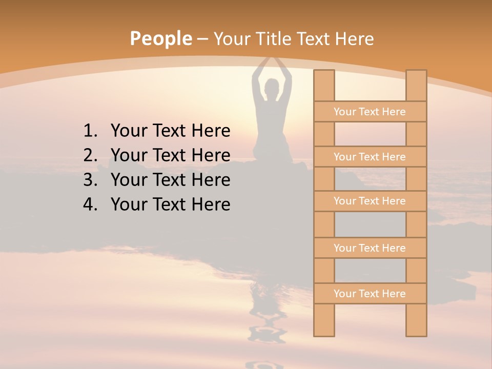 Meditation By The Sea PowerPoint Template