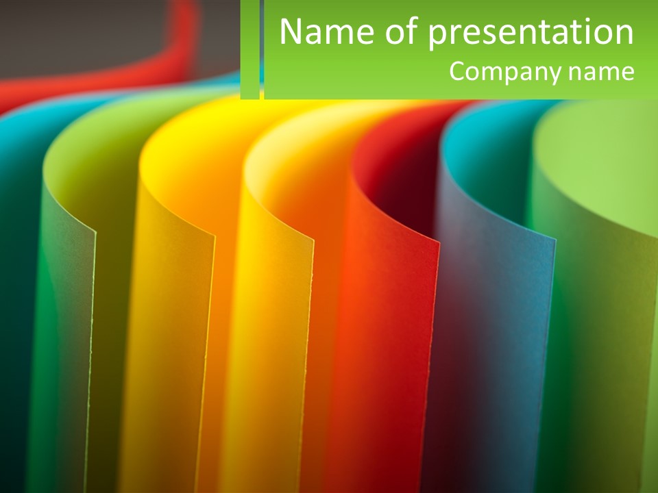Colored Paper PowerPoint Template