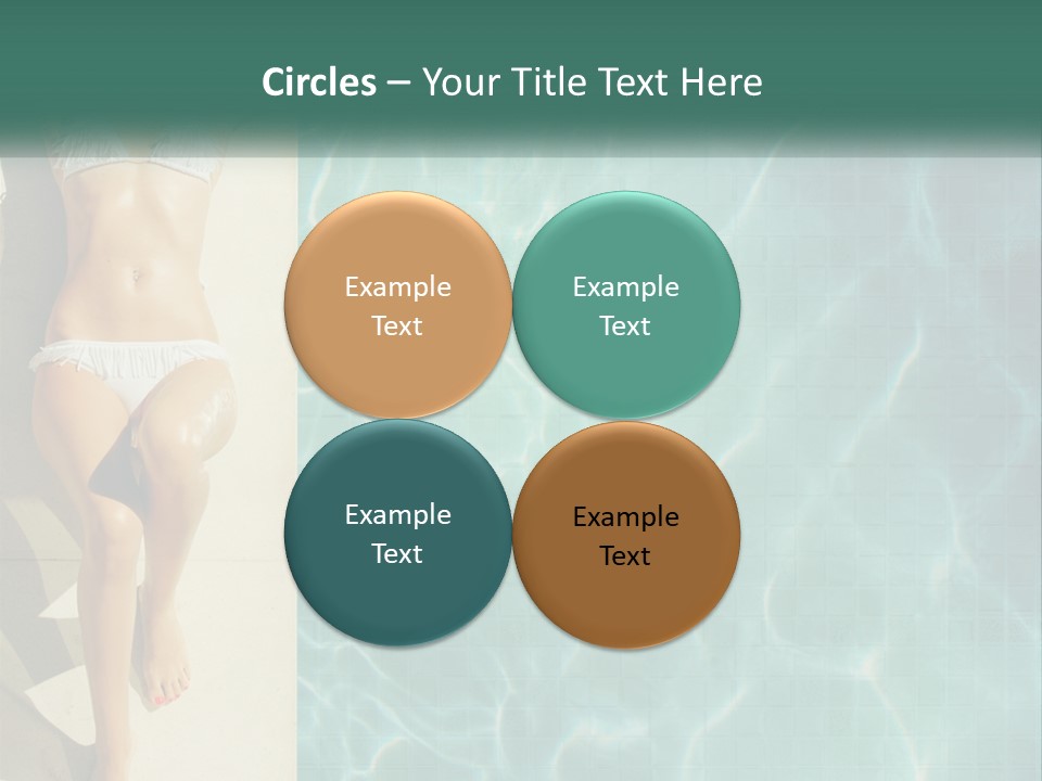 Girl By The Pool PowerPoint Template
