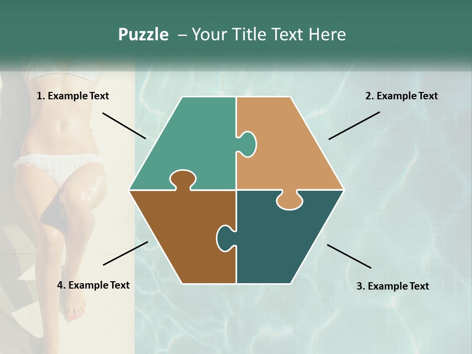 Girl By The Pool PowerPoint Template