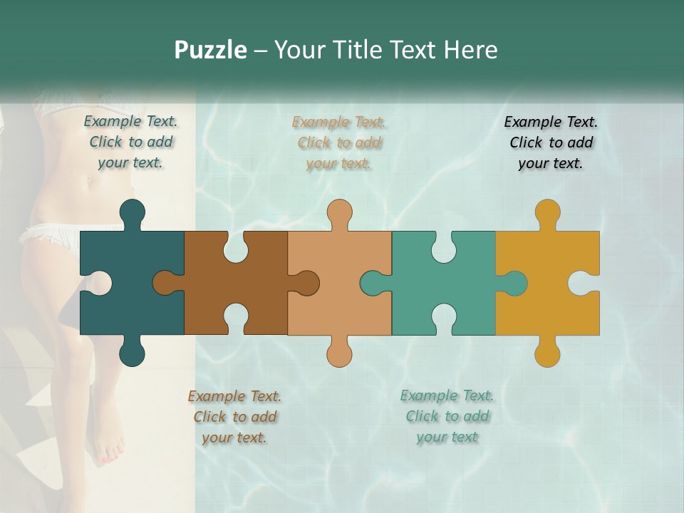 Girl By The Pool PowerPoint Template