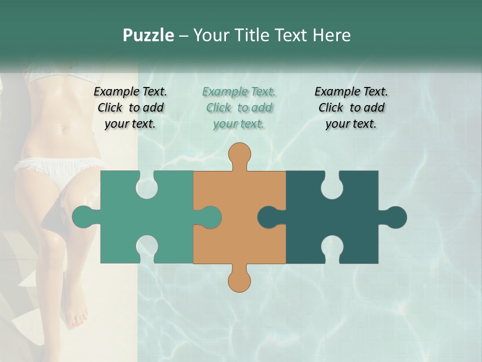 Girl By The Pool PowerPoint Template