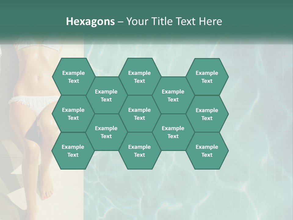 Girl By The Pool PowerPoint Template