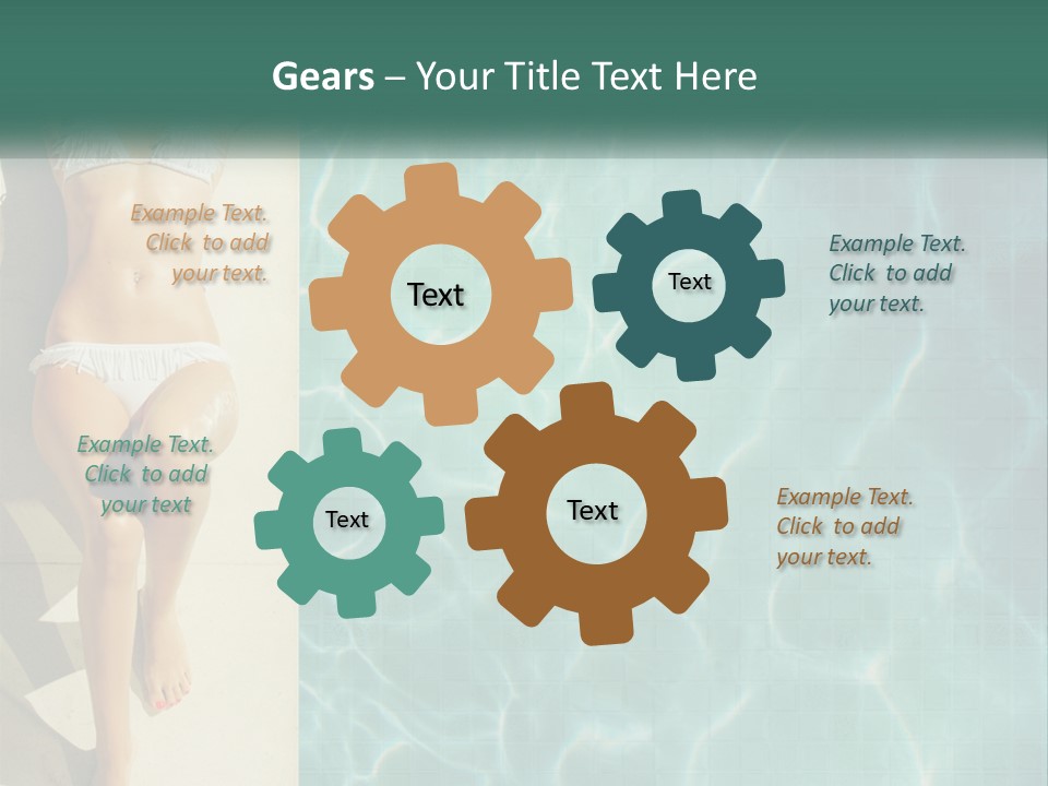 Girl By The Pool PowerPoint Template