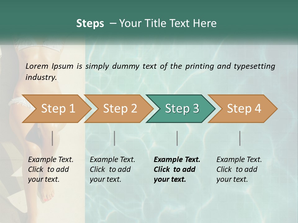 Girl By The Pool PowerPoint Template