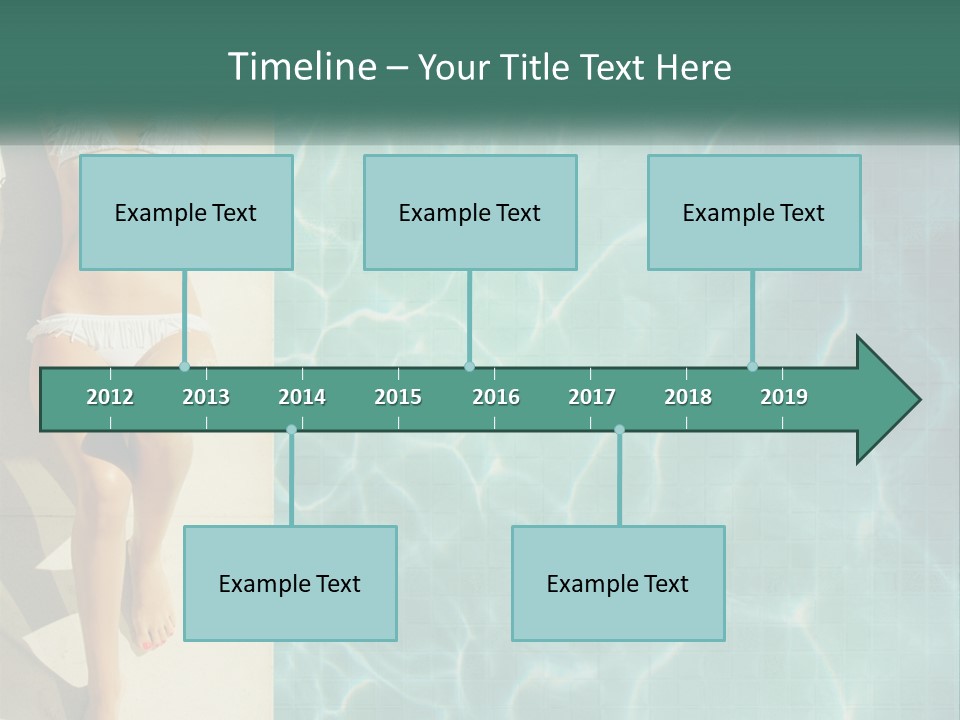 Girl By The Pool PowerPoint Template