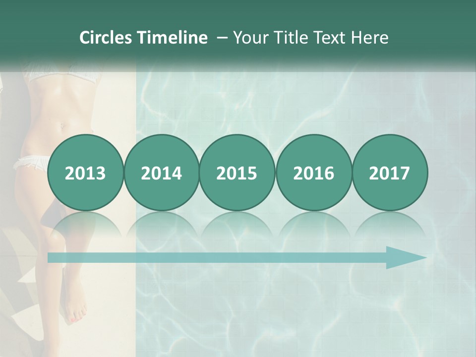 Girl By The Pool PowerPoint Template