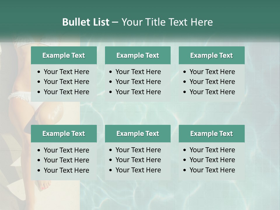 Girl By The Pool PowerPoint Template