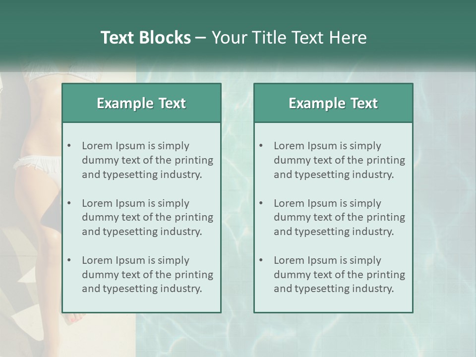 Girl By The Pool PowerPoint Template