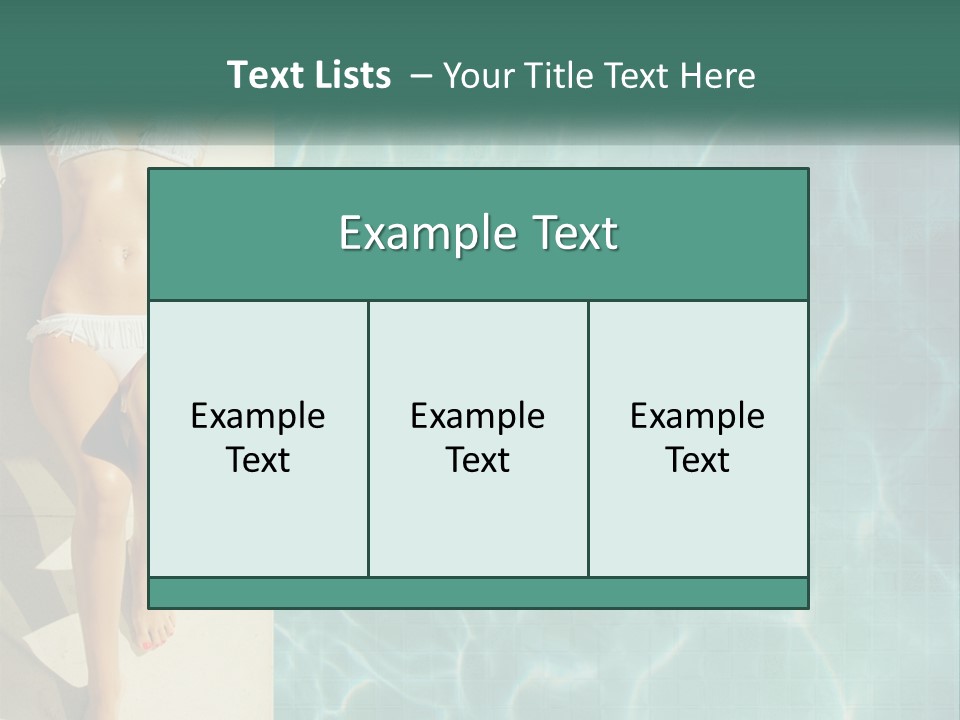 Girl By The Pool PowerPoint Template