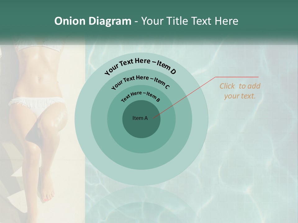 Girl By The Pool PowerPoint Template