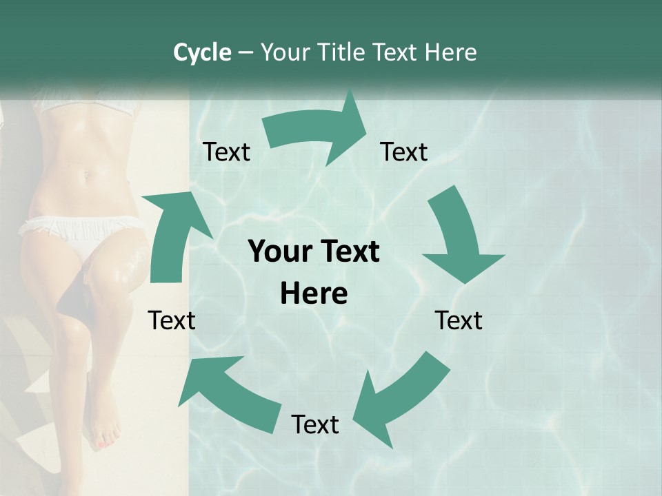 Girl By The Pool PowerPoint Template