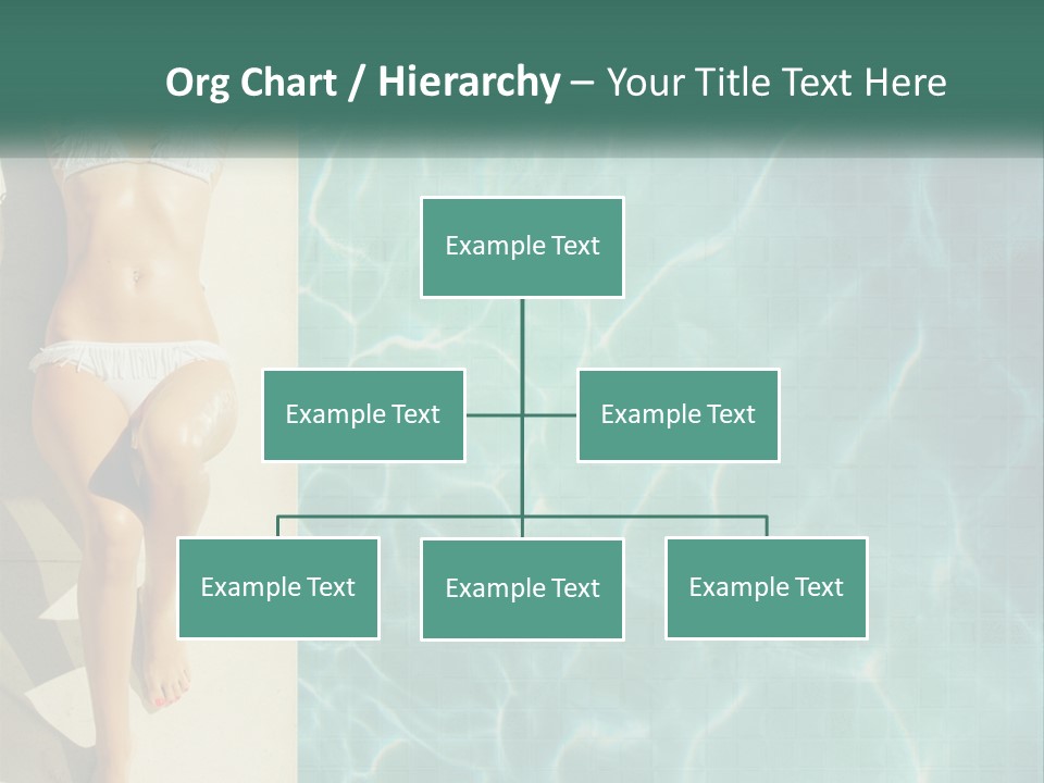 Girl By The Pool PowerPoint Template