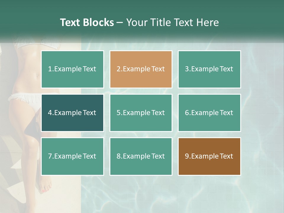 Girl By The Pool PowerPoint Template