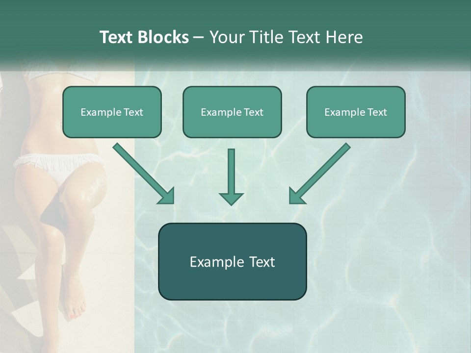 Girl By The Pool PowerPoint Template