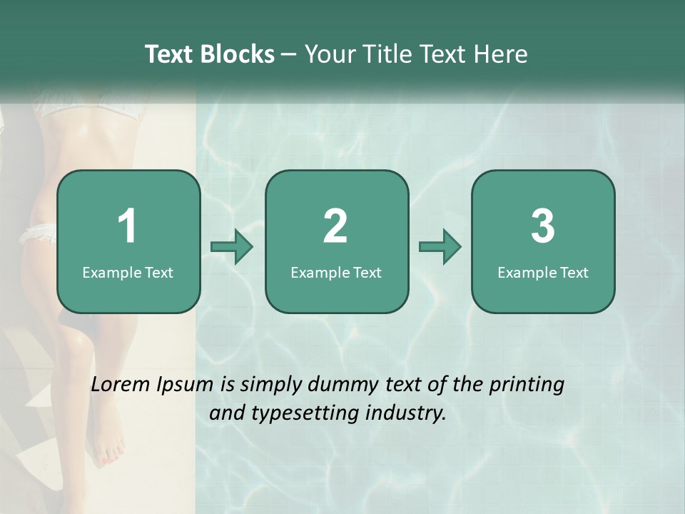 Girl By The Pool PowerPoint Template