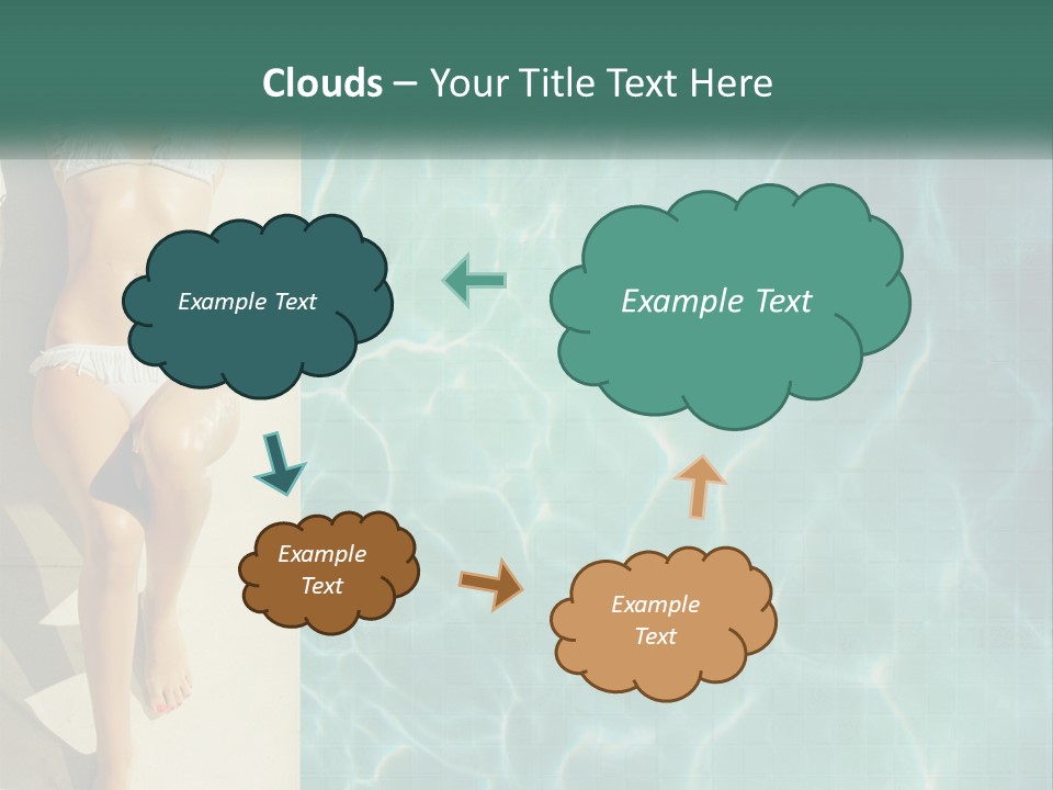 Girl By The Pool PowerPoint Template