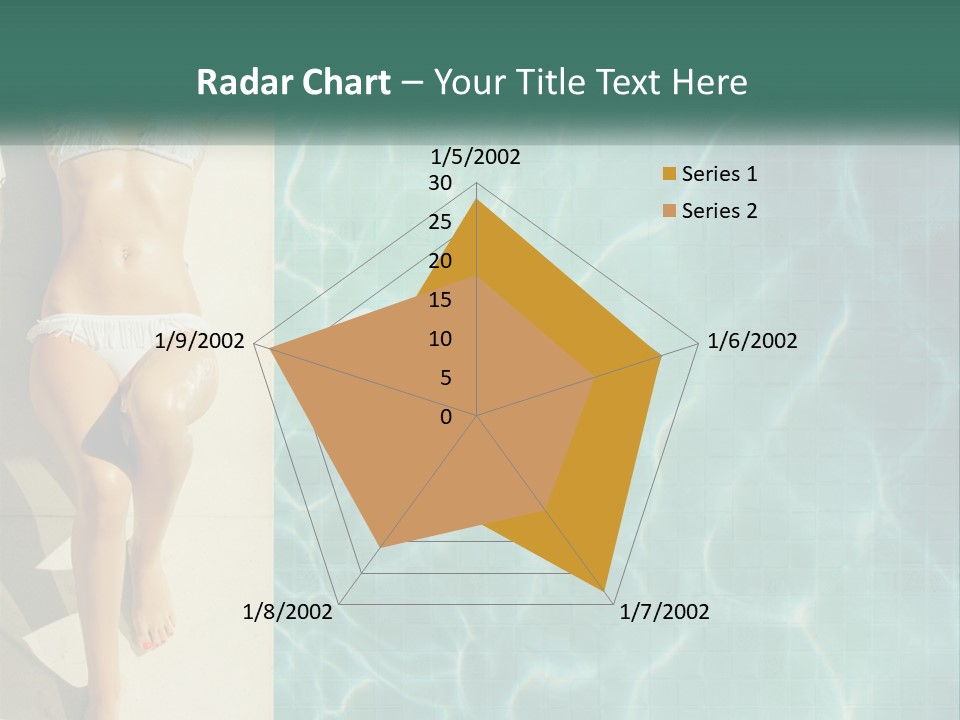 Girl By The Pool PowerPoint Template