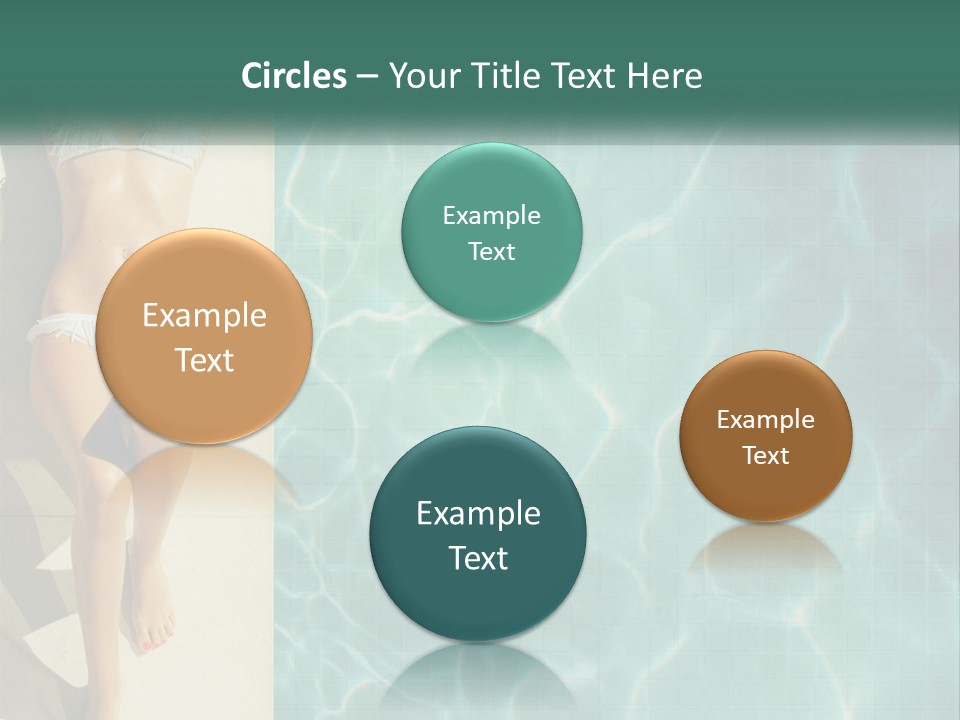 Girl By The Pool PowerPoint Template