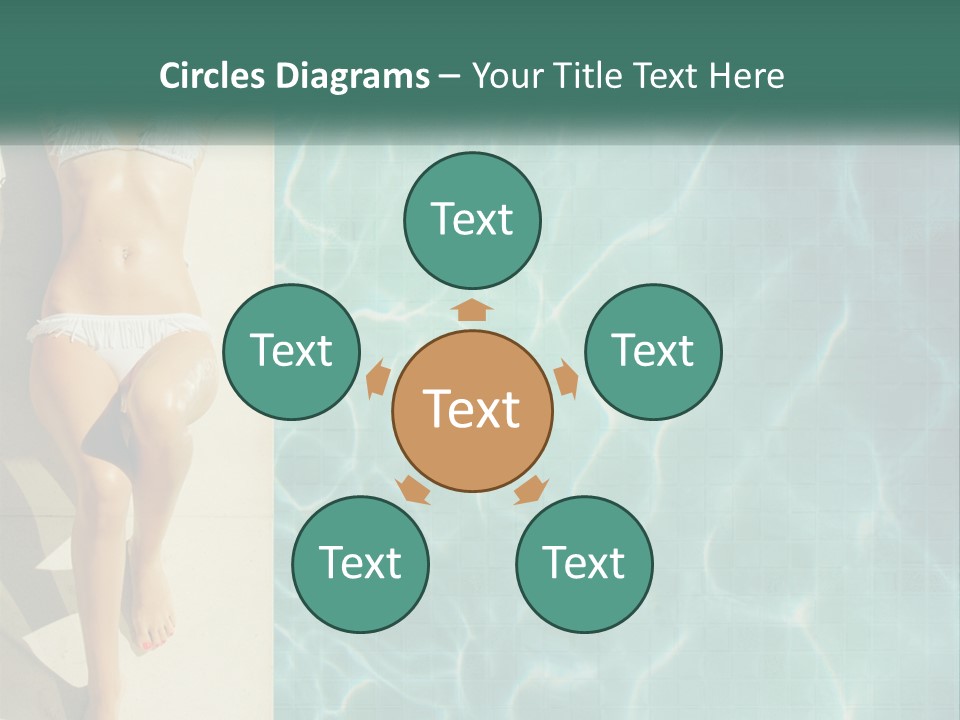 Girl By The Pool PowerPoint Template