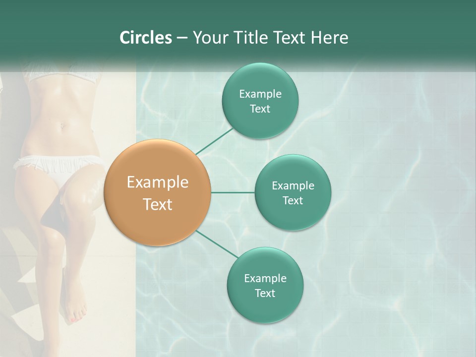 Girl By The Pool PowerPoint Template