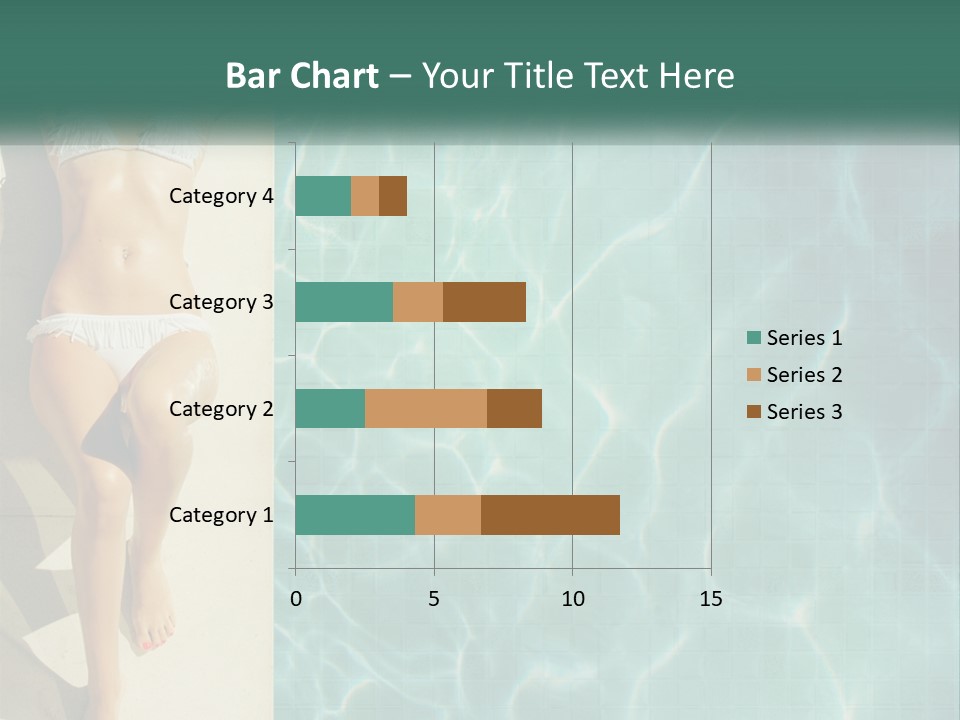 Girl By The Pool PowerPoint Template