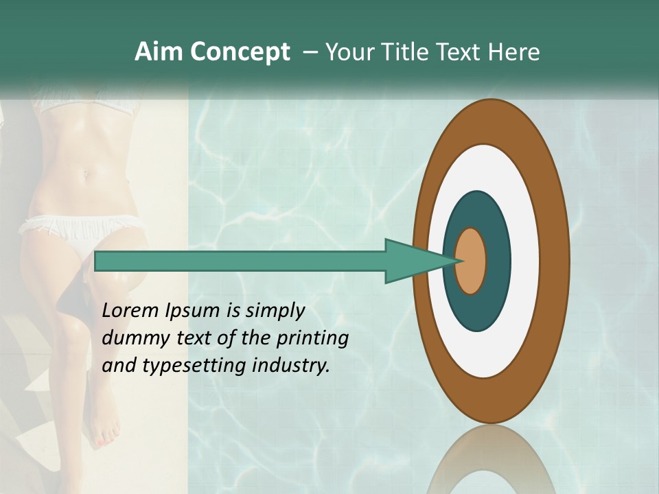 Girl By The Pool PowerPoint Template