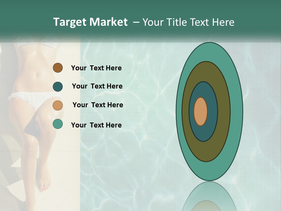 Girl By The Pool PowerPoint Template