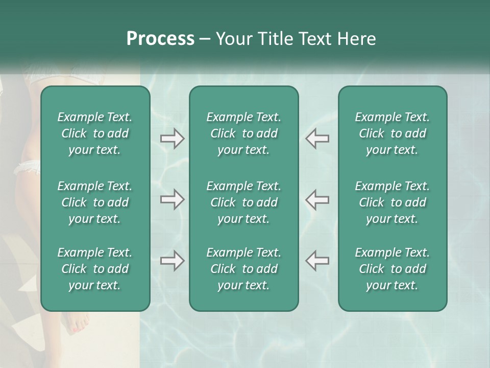 Girl By The Pool PowerPoint Template