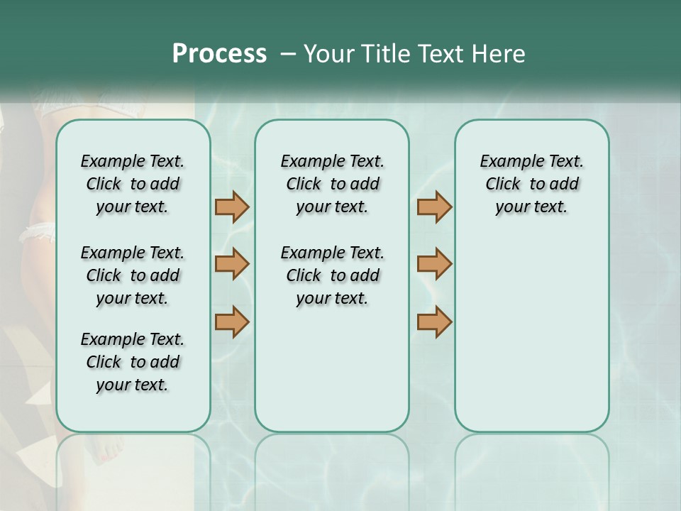 Girl By The Pool PowerPoint Template