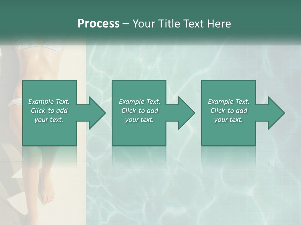 Girl By The Pool PowerPoint Template