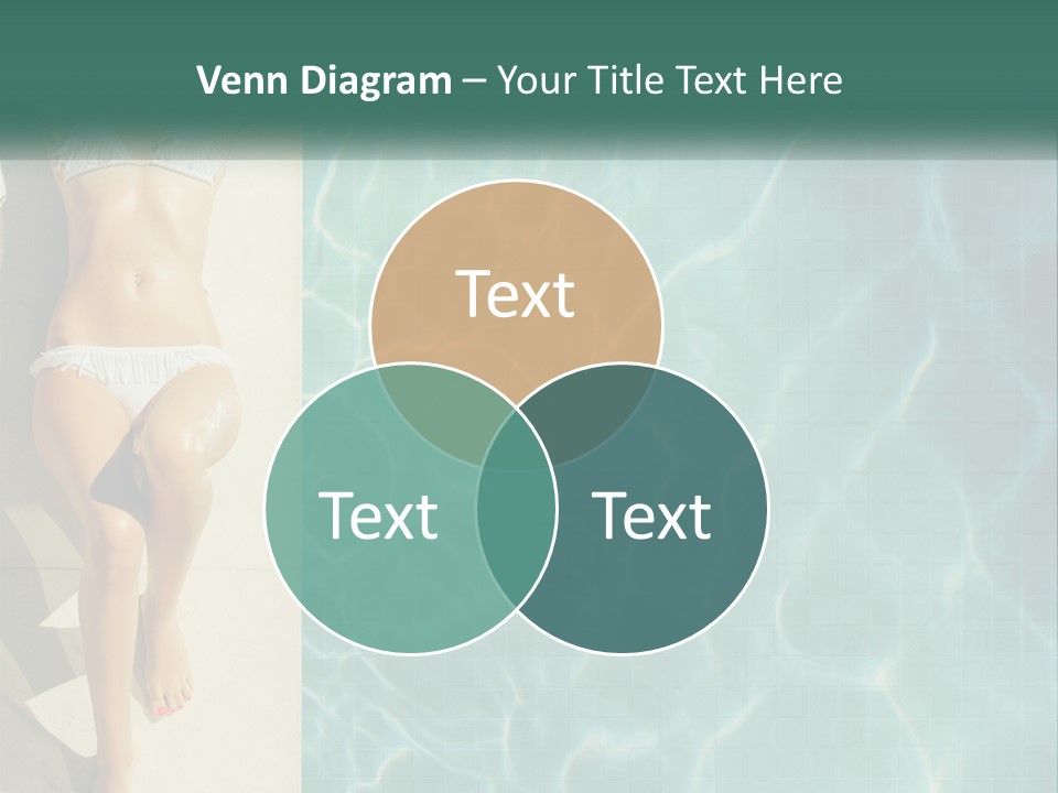 Girl By The Pool PowerPoint Template