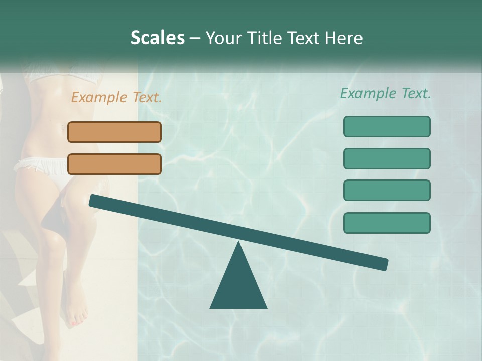 Girl By The Pool PowerPoint Template