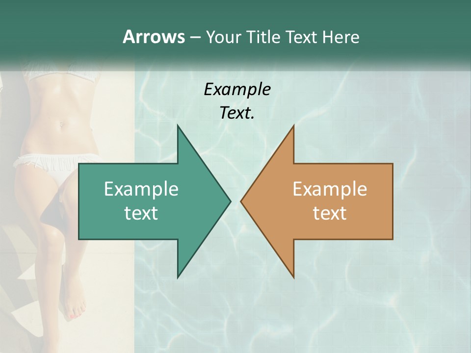 Girl By The Pool PowerPoint Template