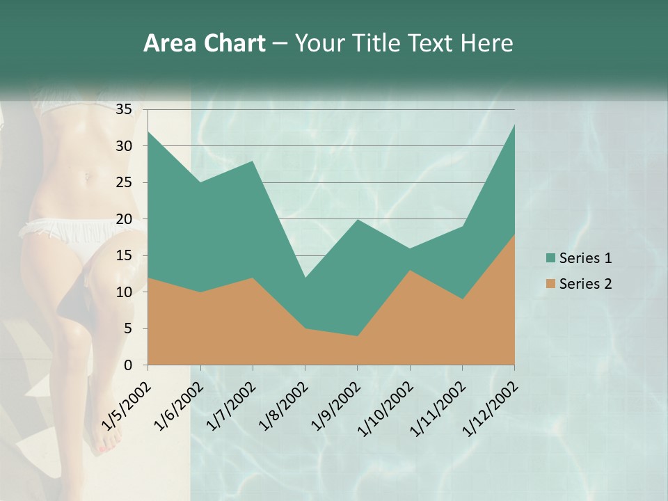 Girl By The Pool PowerPoint Template