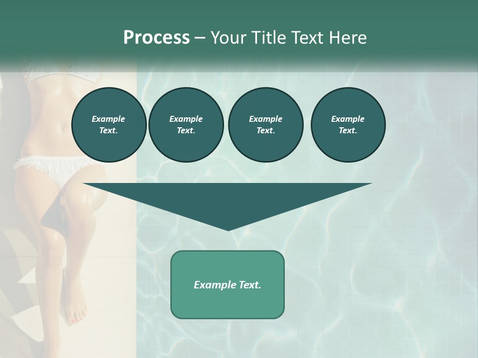 Girl By The Pool PowerPoint Template