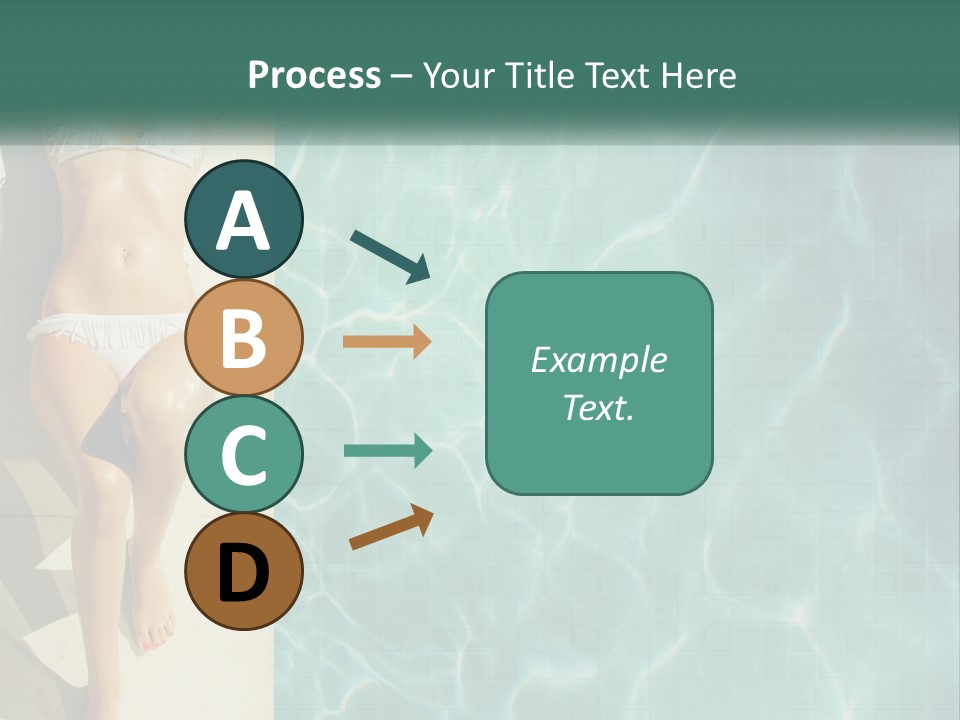 Girl By The Pool PowerPoint Template